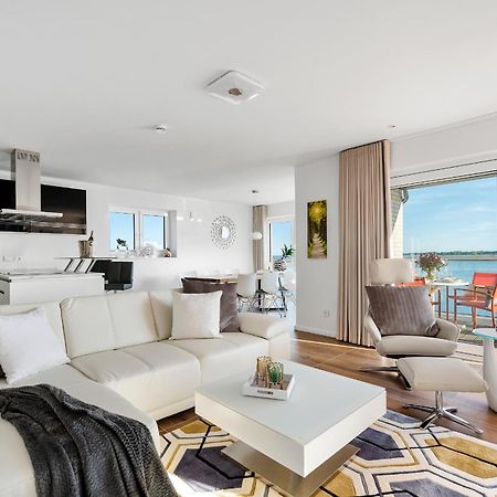 Horizont- Direkt Am Wasser, Hafenblick, Fahrstuhl, Sauna, Ueberdachter Balkon Olpenitz Exteriér fotografie