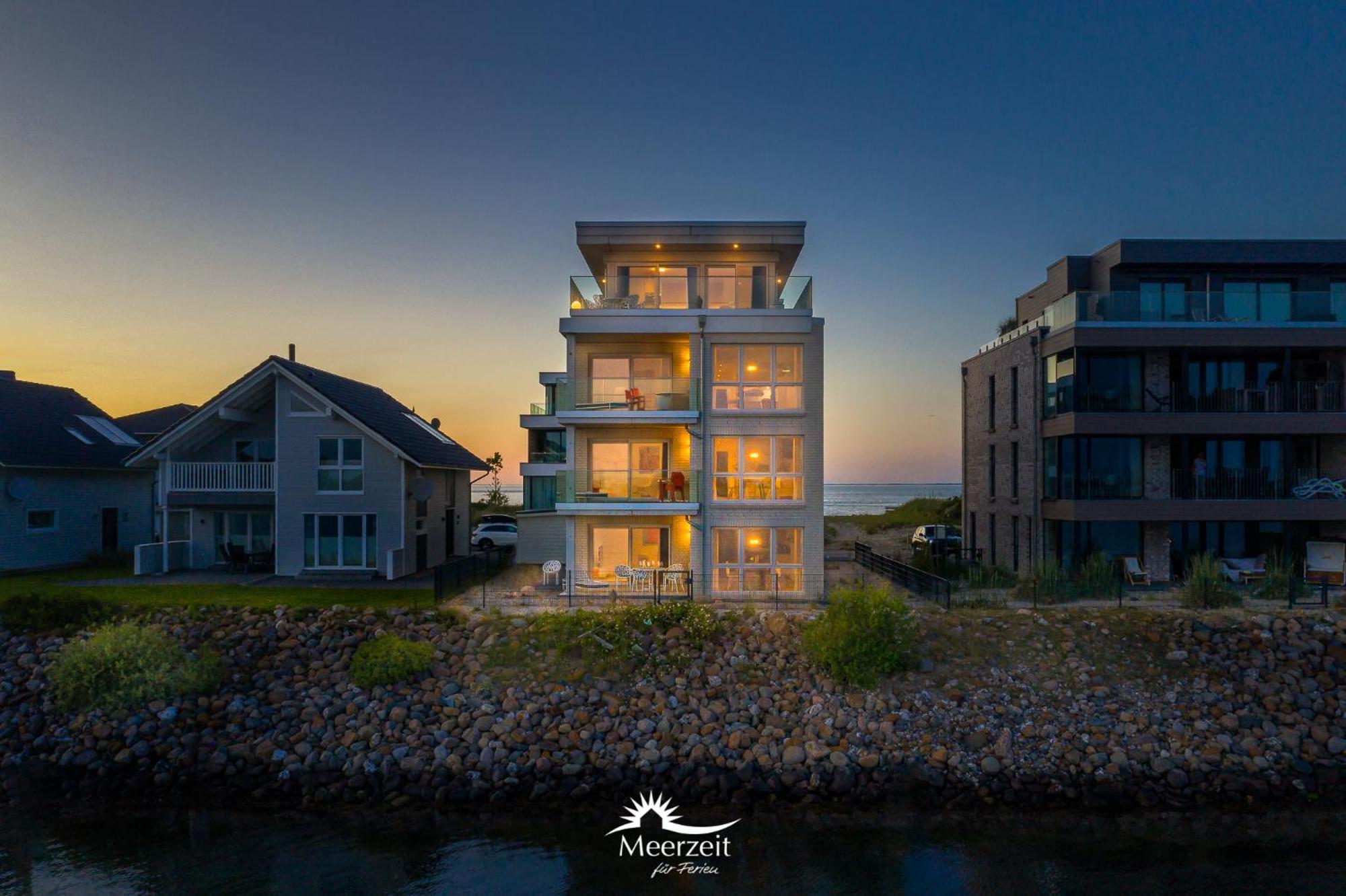 Horizont- Direkt Am Wasser, Hafenblick, Fahrstuhl, Sauna, Ueberdachter Balkon Olpenitz Exteriér fotografie