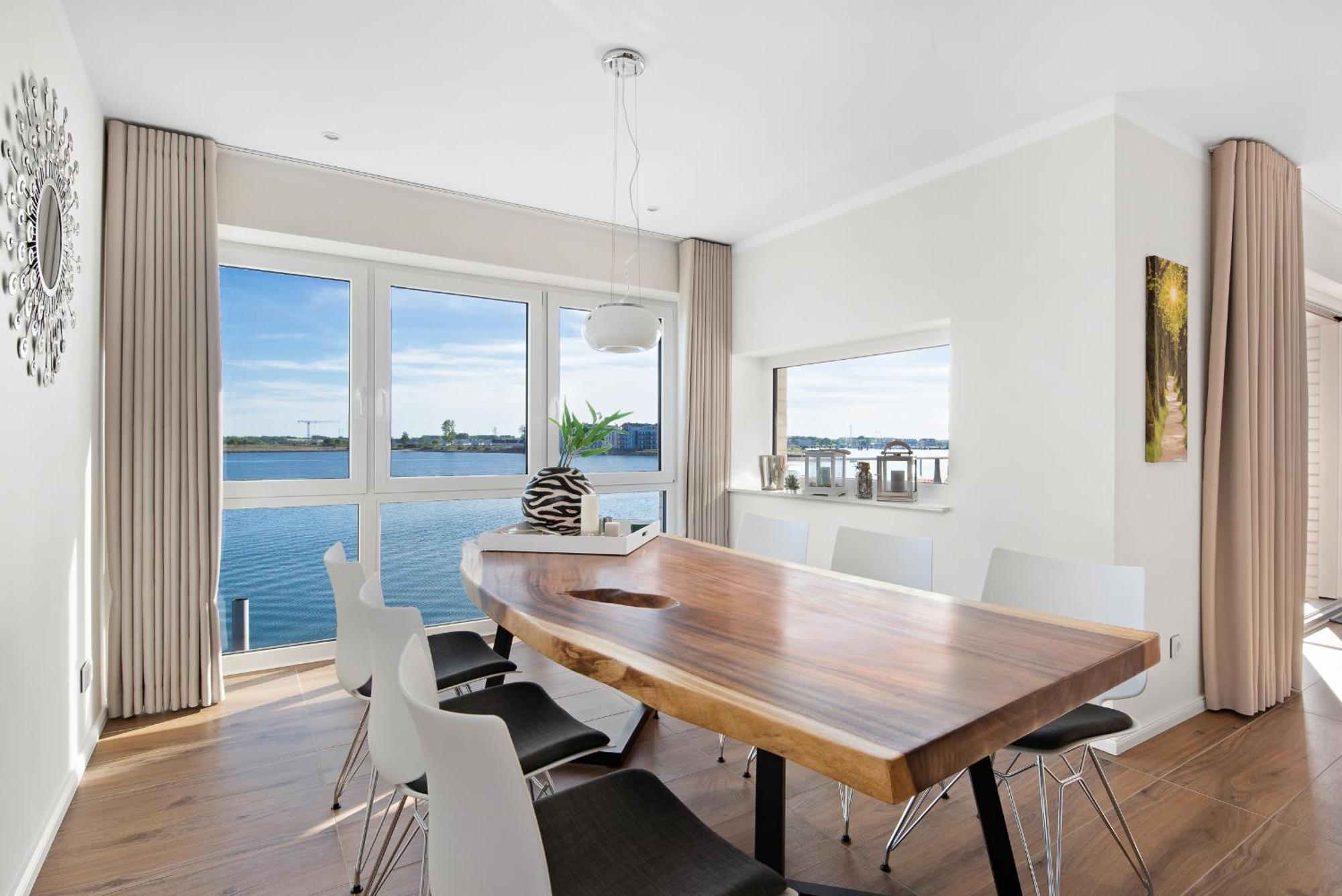 Horizont- Direkt Am Wasser, Hafenblick, Fahrstuhl, Sauna, Ueberdachter Balkon Olpenitz Exteriér fotografie